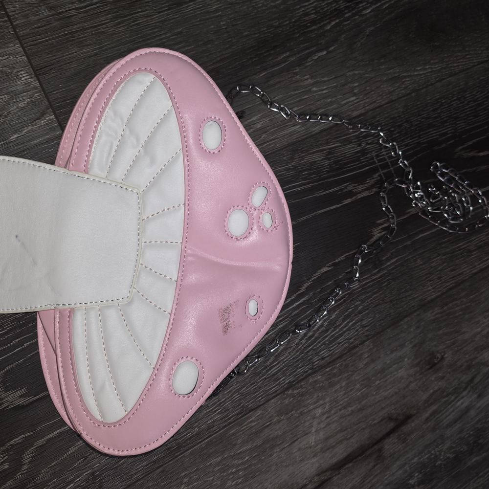 Pink and White Women's Bag